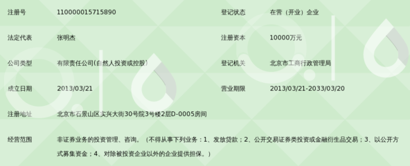 北京中睿融创投资基金管理有限公司 专注非证券业务的投资管理